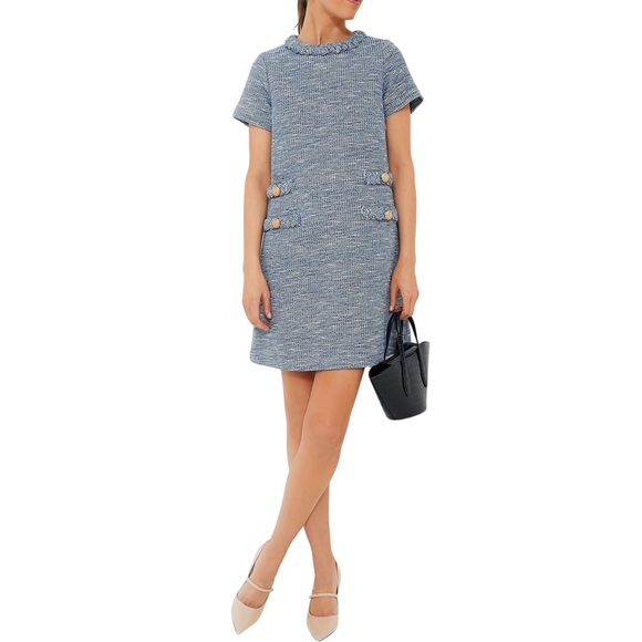 Tuckernuck Dresses & Skirts - TUCKERNUCK NWT Heathered Blue Tweed Jackie Dress Size XL